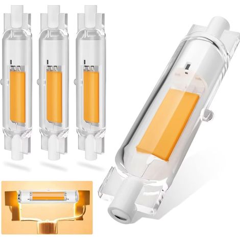 R7S LED 78mm Dimmable, 20W LED R7S Equivalent to 200W Halogen Lamp, Warm White 3000K, 2000LM, Flicker-Free, 360° Beam Angle, For Indoor and Outdoor Lighting, Pack of 4 (1/5)