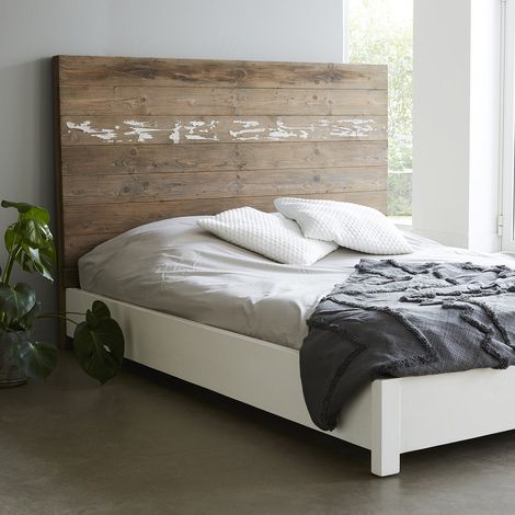 Lit en bois recyclé massif 160 cm