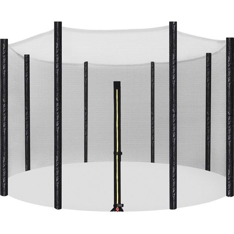Songmics – Filet de sécurité pour trampoline 366 cm – Maille dense PE 120 g/m² – Hauteur 1,80 m – Manchons de protection en PE