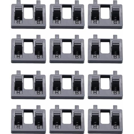 Pince à ressort 12 pièces 69x49mm noir, pour câble et soudage (1/5)