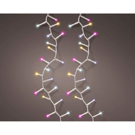 Guirlande LED clignotante multicolore de 11 m pour l'extérieur (1/4)
