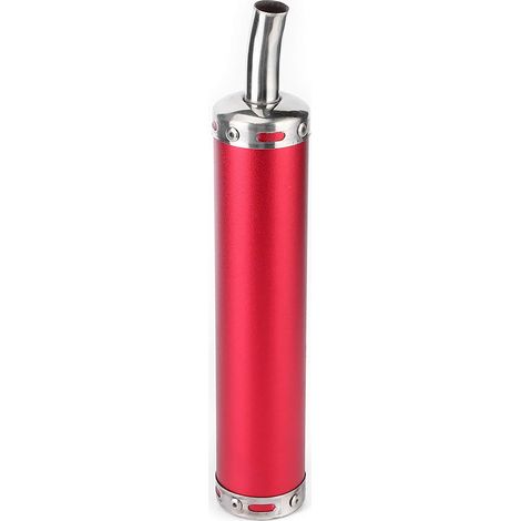 Silencieux Pour Moto 50Cc,Stickers Moto Rouge,Silencieux Moto,Silencieux D'Échappement De Cyclomoteur,Silencieux D'Échappement En Acier Inoxydable 20 Mm/0,8 Pouces Pièces Modifiées Pour Moto 2 Temps N (1/5)