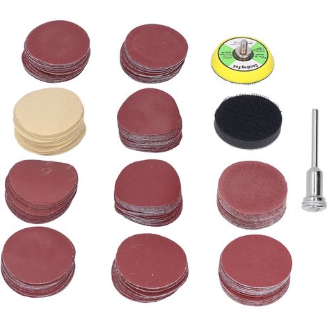 Set mit 203 Schleifscheiben, Körnung 80-3000, 2-Zoll-Schleifpapier für Metall, Holz und Kunststoff (1/5)