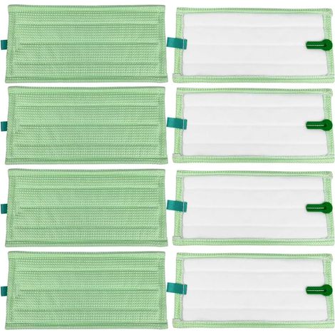 Lot de 8 chiffons de rechange en microfibre pour aspirateur Vorwerk Kobold SP600 SP600S SP7 SPB100 (1/4)