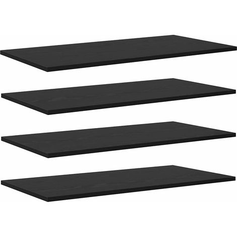 Maison Exclusive - Regalbrett 4 pcs Schwarz 80 x 40 x 1,5 cm Holz