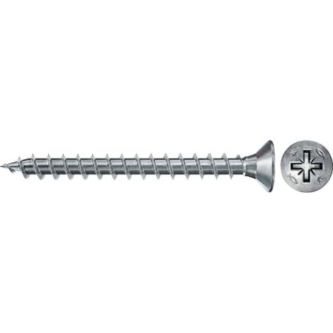 Tornillos PowerFast II FPF II CZF, 30x20 BC, cabeza avellanada, engarce PZ, rosca total, cincado, caja 200 Fischer 670030