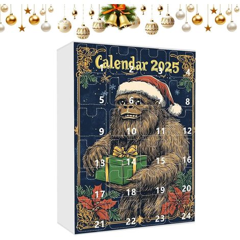 Calendrier De L'Avent Ornement 2025-2D Décoration En Acrylique Singe Saisonnier - Calendrier de Compte à Rebours 24 Jours Pendentif Singe - Pour Maison Mur Fenêtre Voiture Rétroviseur Adultes Vacanc (1/5)