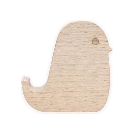 Wooden bird phone stand - Kikkerland - White