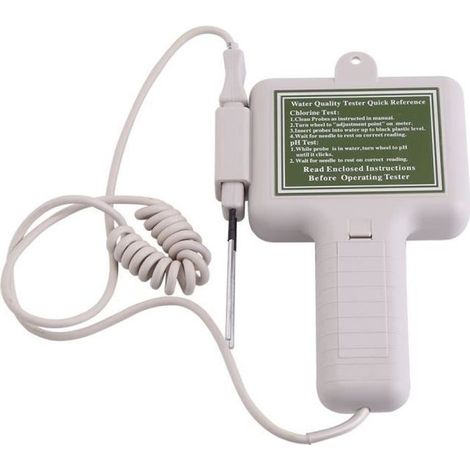 Testeur de qualité de l'eau - Portable - pH et chlore - Piscine et Spa - Facile à utiliser (1/4)