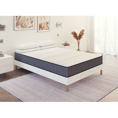 Deco In Paris – Ensemble sommier tapissier 160x200 cm – Matelas en mousse 20 cm ergonomique – Anti-acariens et antibactériens – Soutien optimal et confort (1/5)