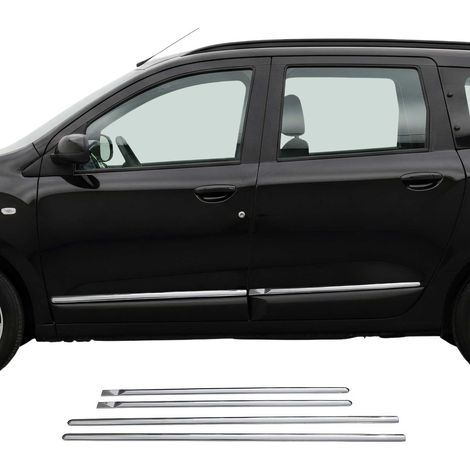 Garniture Baguette de porte latérale pour Dacia Lodgy en acier inoxydable 4Pcs