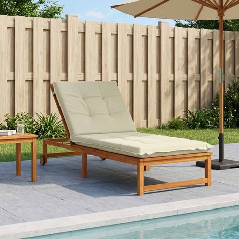 Coussin de transat GEMERT 100 % polyester Crème 190 x 70 x 9 cm (1/5)