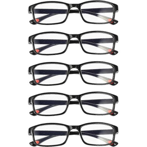Lot de 5 paires de lunettes de lecture anti-fatigue pour personnes âgées, lunettes de lecture d'intérieur pour hommes - FCY (1/2)
