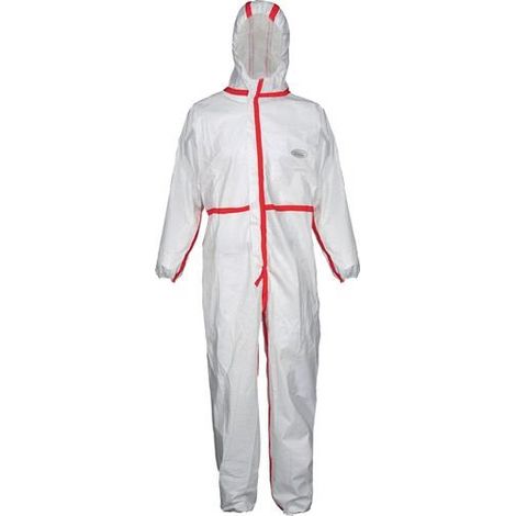 ASATEX Schutzoverall CoverStar Plus® weiß / rot Größe XL - CS400/XL