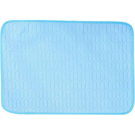 Tapis rafraîchissant portable en soie glacée pour chien, 100 x 75 cm, pratique, compact, robuste, doux, adapté au salon, à la chambre, à la terrasse, au jardin, au lieu de travail, aux chats âgés