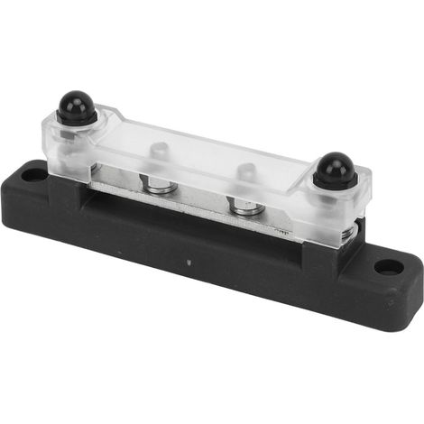 Verteilerblock mit 4 Anschlüssen, 12 bis 48 V, 150 A, rostfrei, für Pkw, Lkw, Wohnmobile, Boote, Industrieanlagen, schwarz (1/5)