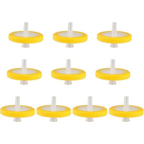 Lot de 10 filtres à aiguilles jetables pour laboratoire scientifique-Yellow