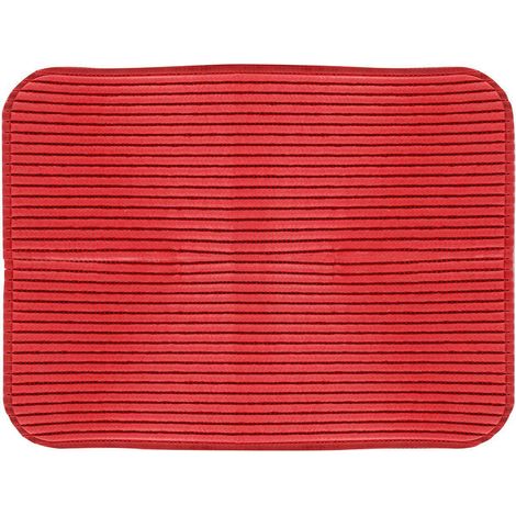 Tapis égouttoir rouge 45,5 x 18 cm