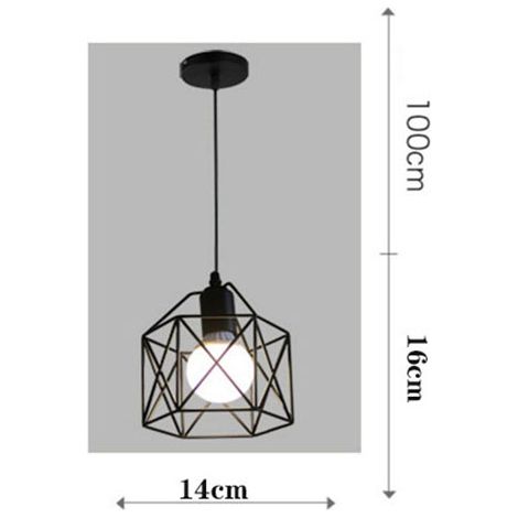 Suspension Industrielle Moderne, Petit Lustre Minimaliste pour Chambre ou Couloir, Sans Ampoule, Design Robuste à Une Tête (1/5)