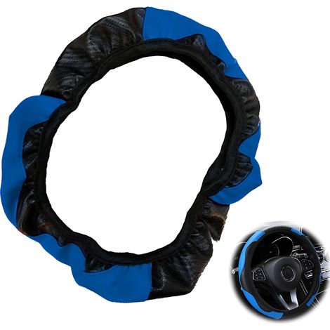 1 Housse de volant, Cuir fibre de carbone, Diamètre 37-38,1 cm, Antidérapant, Voiture SUV camion (1/5)