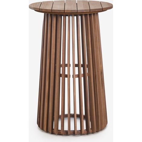 Tavolo alto da giardino rotondo Ø70 cm in legno di acacia Mura SKLUM
