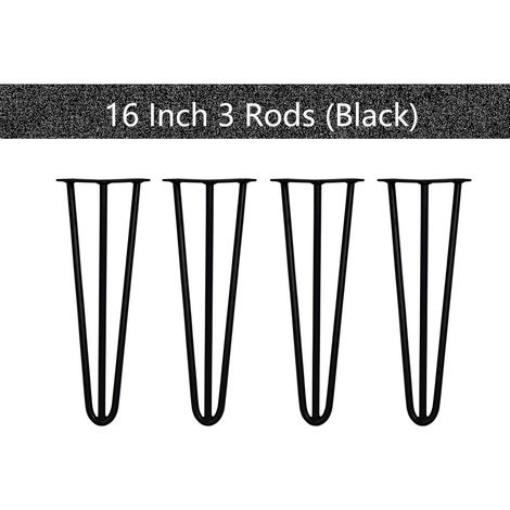 41cm Pieds de meubles, Ensemble de 4, cuisses de coiffure Table remplaçable et pieds de la meuble à poils de la coiffure Table de table, avec protège-sols et vis disponibles dans la quantité de 16 inc (1/5)