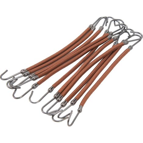 Lot de 10 crochets pour chouchous femme fille, élastique flexible, accessoire coiffure brun pour bureau rendez-vous (1/5)