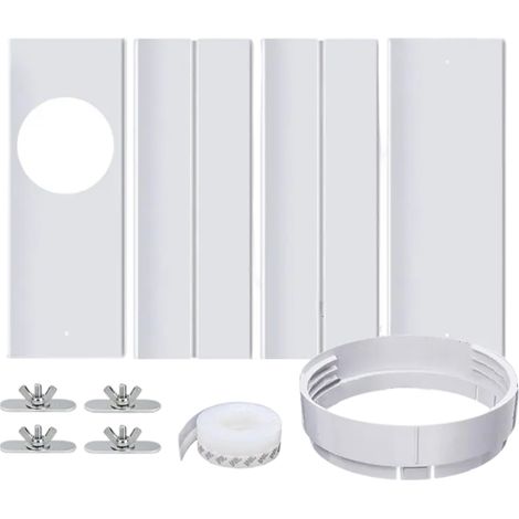 Kit de ventilation de fenêtre pour climatiseur portable, avec raccord de 15 cm (5,9 po), longueur du joint d'étanchéité réglable (de 43 cm (17 po) à 127 cm (50 po)). (1/5)