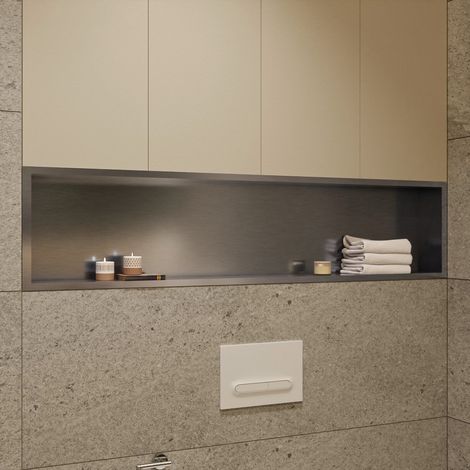 Ceramia Timeless UP-Duschbox, Edelstahl 304, 120x28x10cm, Chrom gebürstet