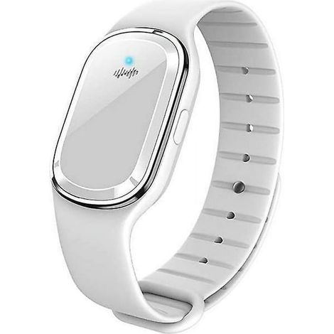 Bracelet anti-moustique ultrason blanc, répulsif à ultrasons pour enfants et adultes, lot de protection portable (1/5)