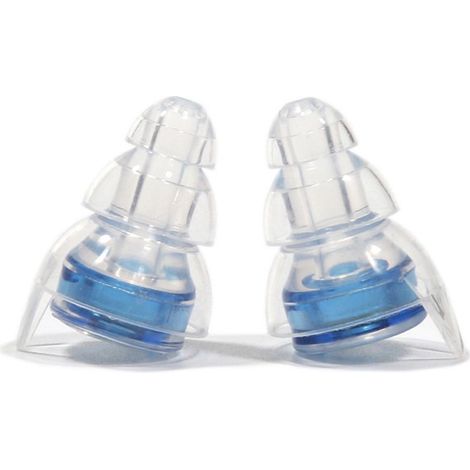 Bouchons d'oreille antibruit en silicone bleu pour le sommeil et la natation (1/5)
