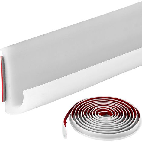 Rain Gutter J Shape Rain Gutter Self Adhesive TPE Long Edge Protection Profile for Vehicle Truck Boat Car Van Door Camper (White, 5M) (1/5)