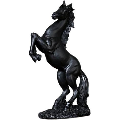 (Noir)Figurine Cheval Au Galop - Résine - Décor Bureau - Style Européen (1/4)