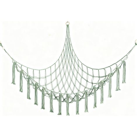Filiyano – Organisateur de jouets mignon – Hamac d'angle pour peluches — Grand filet de rangement tissé à la main pour jouets en peluche Organisateur