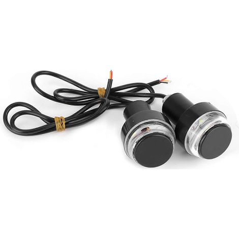 Stück LED Motorrad-Lenkerleuchten, Griffblinker, Lenkerendstecker, Rot