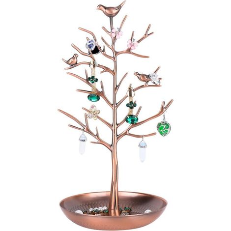 Présentoir d'oreilles Collier Branche d'Arbre Boucles Support de Présentation Porte Bijoux Organiseur-Or-Fei Yu (1/5)