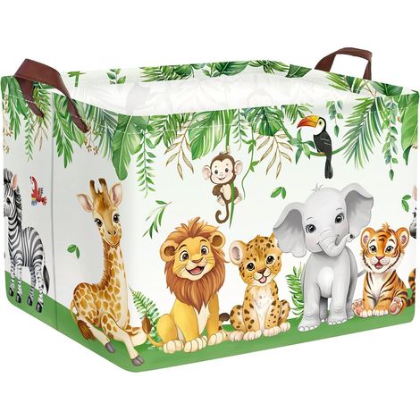 Panier Rangement Bébé pour Jouets Corbeille a Linge Animaux Forêt (1/5)