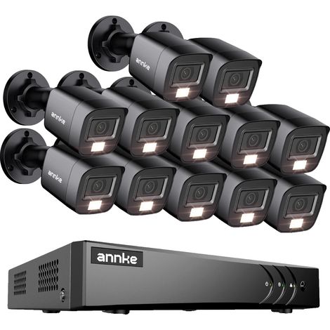 Sistema di telecamere di sicurezza, rilevamento AI, visione notturna a colori, confezione da 12, 0 TB (1/2)