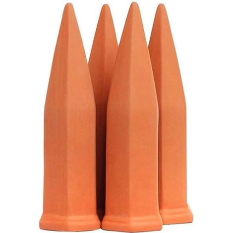 Lot de 8 pointes d'arrosage automatiques en terre cuite pour plantes d'intérieur et de jardin (1/5)