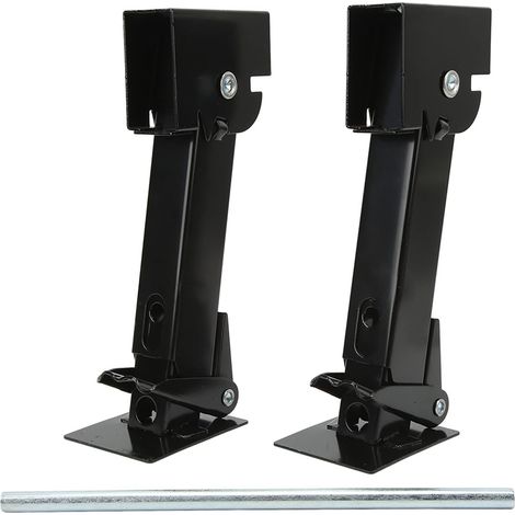 Lot de 2 stabilisateurs Jack - Port en Fer - Capacité : 1000 LB - Télescope réglable - pour remorque de Camping-Car (1/5)