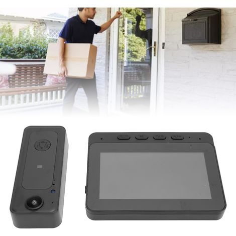 Intelligente, kabellose Bluetooth-Videotürklingel mit 4,3-Zoll-Bildschirm, 170°-Weitwinkel, LED-Schwarzlichtfunktion und 8-MP-HD-Kamera (1/5)