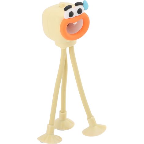 Lampe de bureau pieuvre amusante en forme flexible avec ventouse, jaune, pour chambre, salle de bain, salon (1/5)