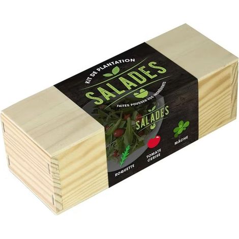 Kit d'Auto-culture Salades - Roquette, tomate cerise et mâche (1/3)