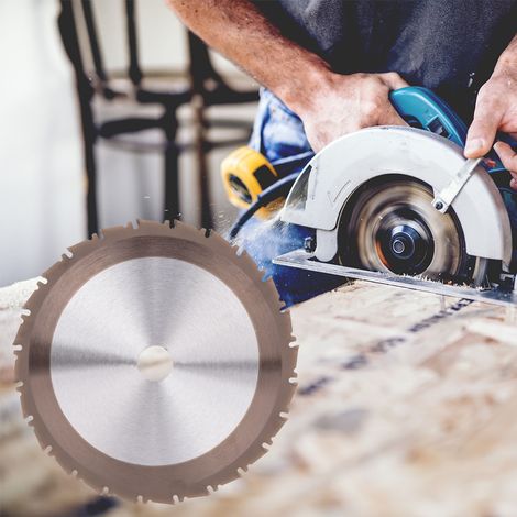 Lame de scie circulaire 210 mm 24 dents, disque de coupe à pointe carbure pour bois, alésage 25,4 mm (1/5)