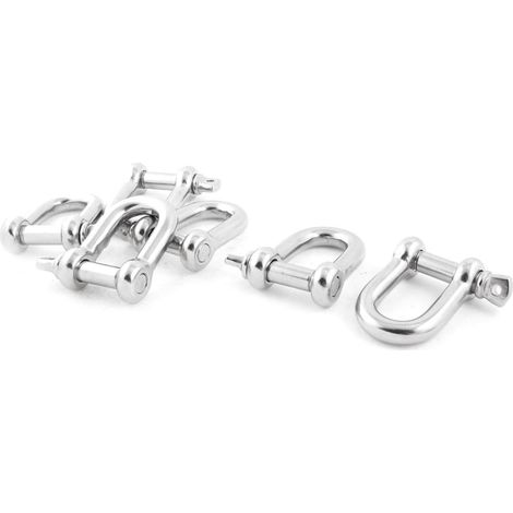 6 PCS 16mm Edelstahldrahtseil D - Form Schäkel Befestigungen (6dab3410f6b49fcd07029ae5b119e4b9)