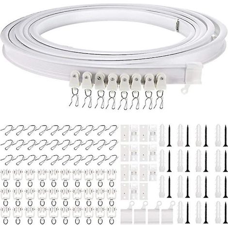 Filiyano-Rail de rideau de plafond courbé et flexible de 1 à 5 mètres, 2 m (1/5)