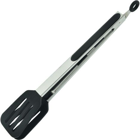 Pince BBQ Acier Inoxydable Silicone 33cm Noir