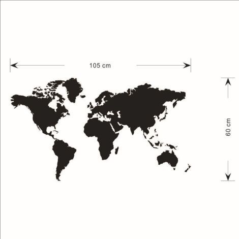 Carte du monde décoration murale，carte du monde Puzzle fond mur，Brun