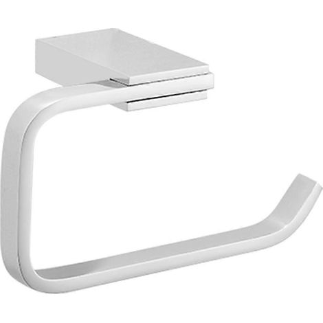 Porte-papier toilette auto-adhésif en acier inoxydable, perforé, pour salle de bain et cuisine, noir (1/5)