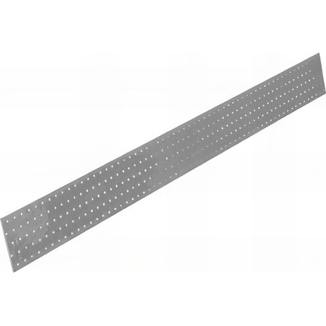 Fixtout – Plaque perforée en acier galvanisé 100 x 1200 x 2,0 mm – Résistante à la corrosion – Pour fixation sur bois dur et béton